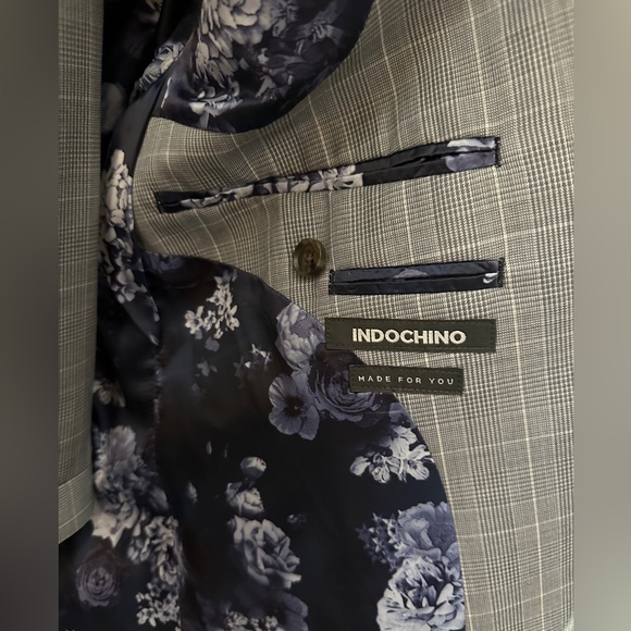 EUC Hemsworth Prince of Wales Light Gray Suit by Indochino - Picture 4 of 11